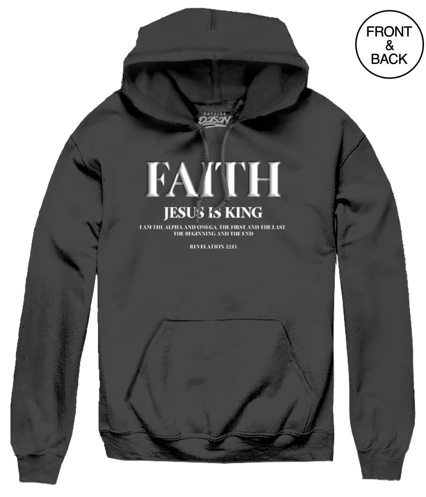 BIG SIZE FAITH ANGEL HOODIE 2XL / BLACK Men’s Hoodies and Sweatshirts