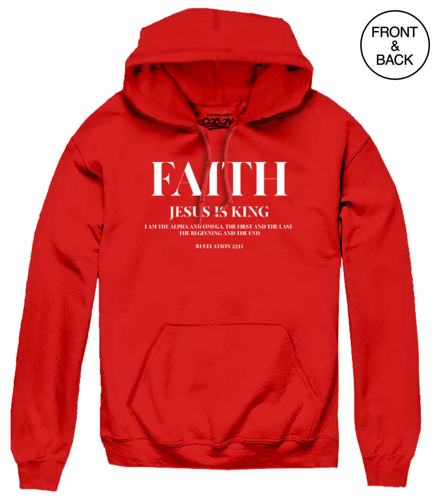 BIG SIZE FAITH ANGEL HOODIE 2XL / RED Men’s Hoodies and Sweatshirts