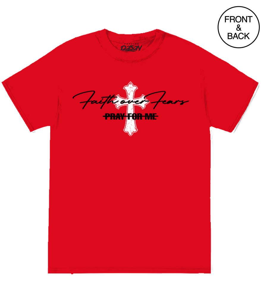 BIG SIZE FAITH OVER FEAR - 2X / RED - Men’s Tee
