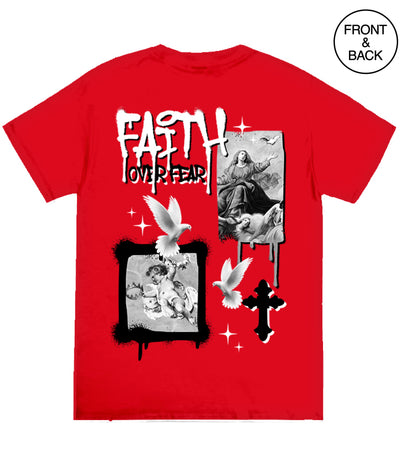 Big Size Faith Over Fear Collage Tee Men’s Tee