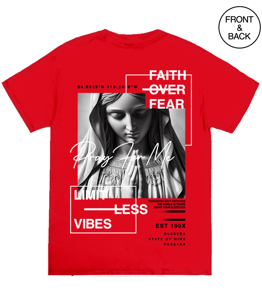 BIG SIZE FAITH OVER FEAR - 2X / RED - Men’s Tee