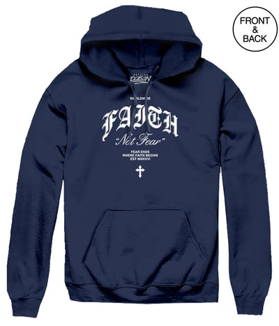 BIG SIZE FAITH PRAYING HANDS HOODIE 2XL / NAVY Men’s Hoodies and Sweatshirts