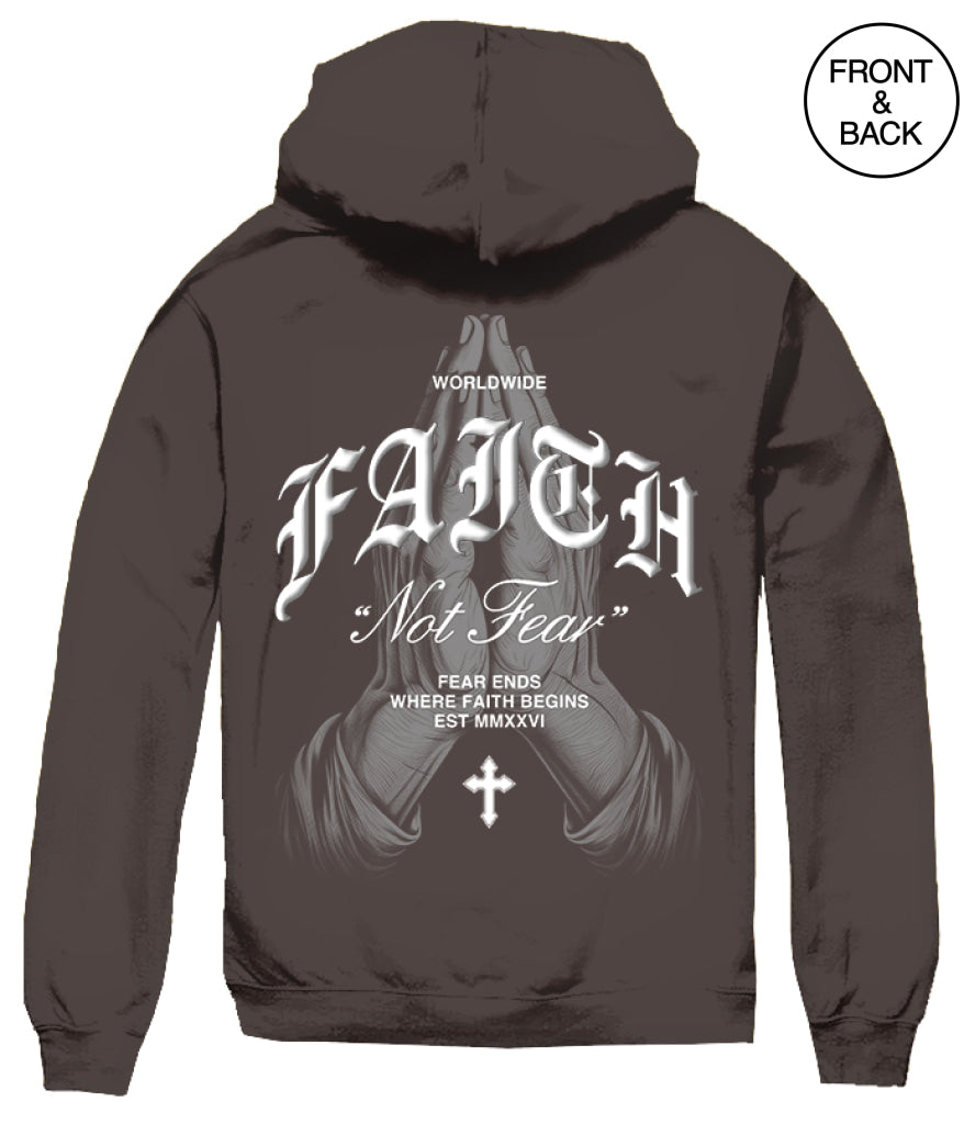 Big Size Faith Praying Hands 3Xl / Dark Brown Men’s Hoodies And Sweatshirts