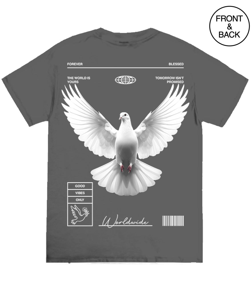 BIG SIZE FOREVER BLESSED DOVE - 2XL / CHARCOAL - Men’s Tee
