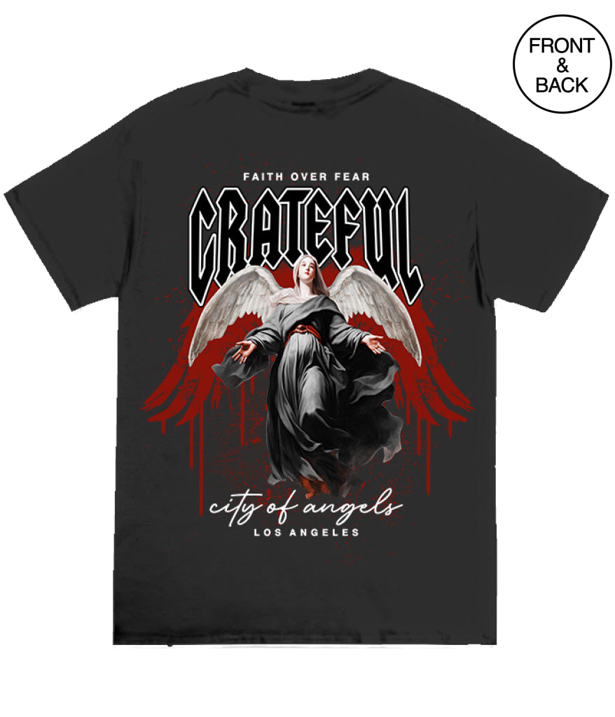 Big Size Grateful Angel Wing Tee 2Xl / Black Men’s Tee