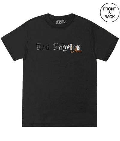 Big Size La Night Vibes 2X / Black Mens Tee