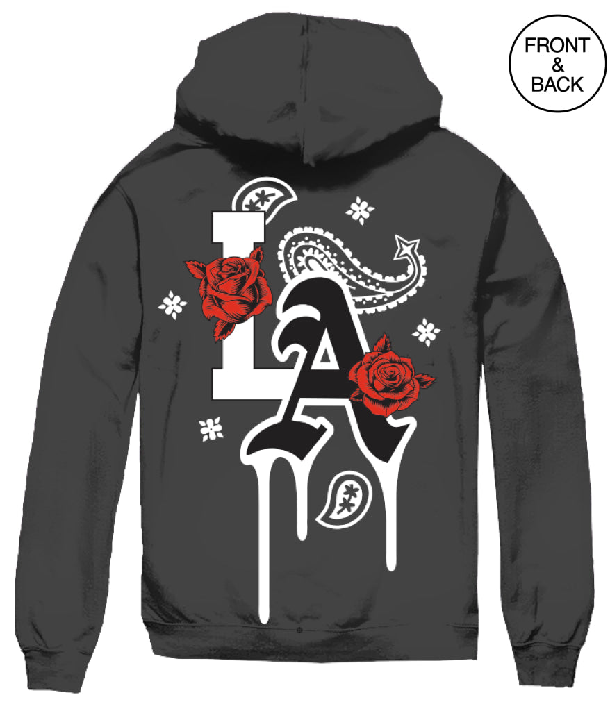 Big Size La Roses Drip 2Xl / Black Men’s Hoodies And Sweatshirts