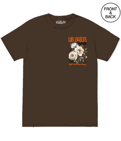 BIG SIZE LA SAINT FLORAL - 2XL / DARK BROWN - Men’s Tee