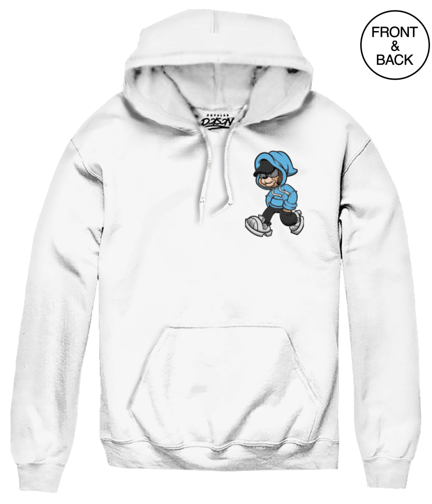 Big Size-Lonely Bear Hoodie 2X / White Mens Hoodies And Sweatshirts