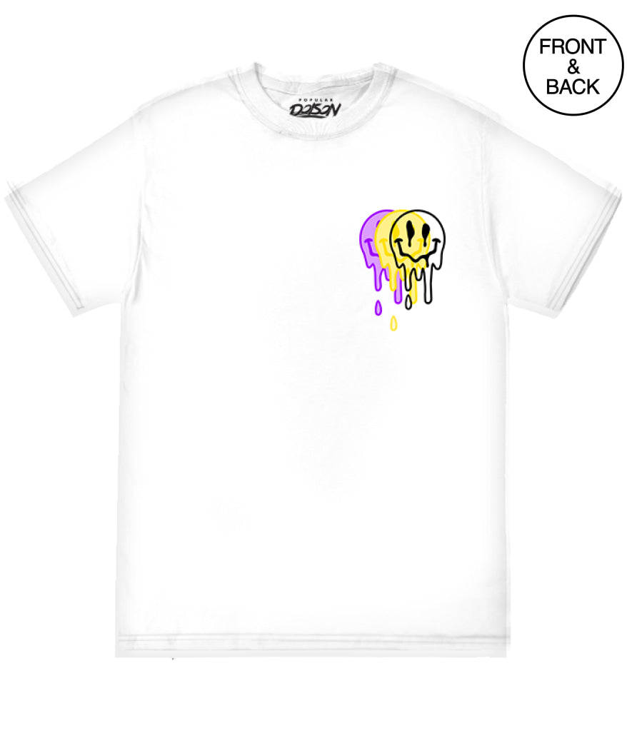 BIG SIZE MULTI SMILEY 2X / WHITE Men’s Tee