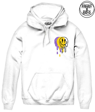 Big Size Multi Trippy Smile 2X / White Mens Hoodies And Sweatshirts