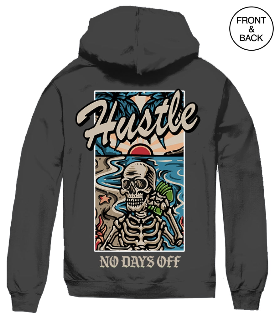 Big Size No Day Off Skull 2Xl / Black Mens Hoodies And Sweatshirts