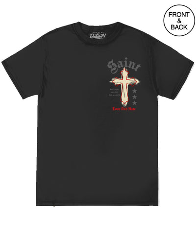 Big Size Saint Cross Tee 2Xl / Black Men’s Tee