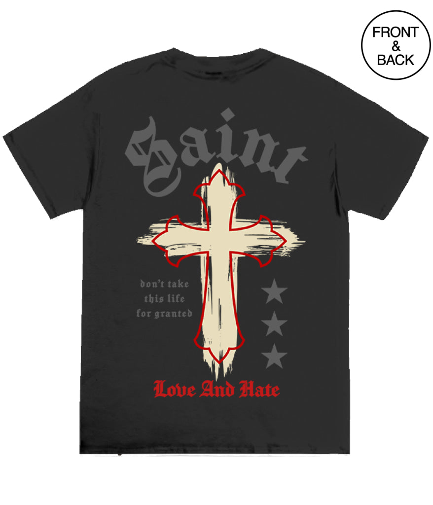 Big Size Saint Cross Tee 2Xl / Black Men’s Tee