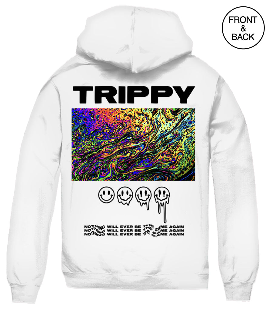 Big Size Trippy Smiley 2Xl / White Men’s Hoodies And Sweatshirts