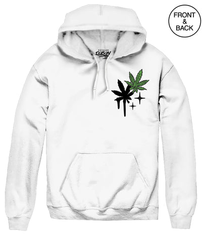 Big Size Vibing High Weeds 2Xl / White Mens Hoodies And Sweatshirts