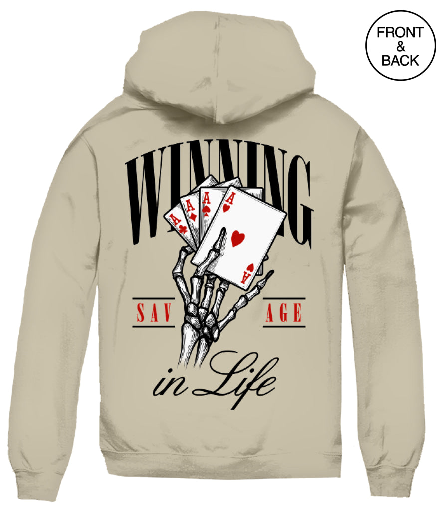 Big Size Winning Hand 2Xl / Sand Mens Hoodies And Sweatshirts