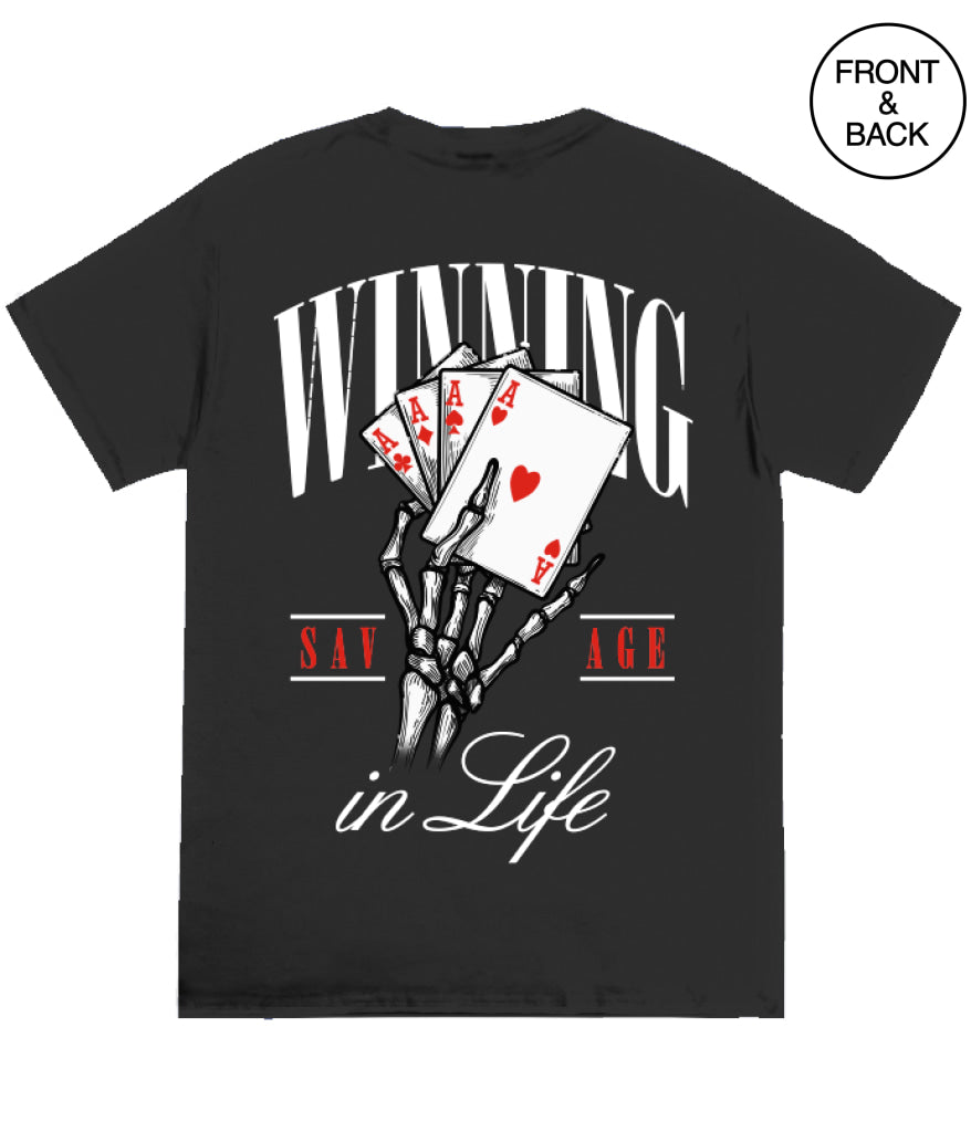 Big Size- Winning Hand 2X / Black Men’s Tee