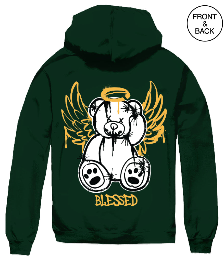 Blessed Angel Bear S / Dark Green Men’s Hoodies And Sweatshirts