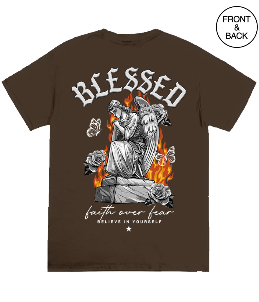 Blessed Angel Statue S / Dark Brown Men’s Tee