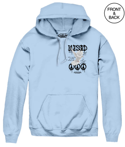 BLESSED DOVE PEACE - S / LT BLUE - Men’s Hoodies and Sweatshirts