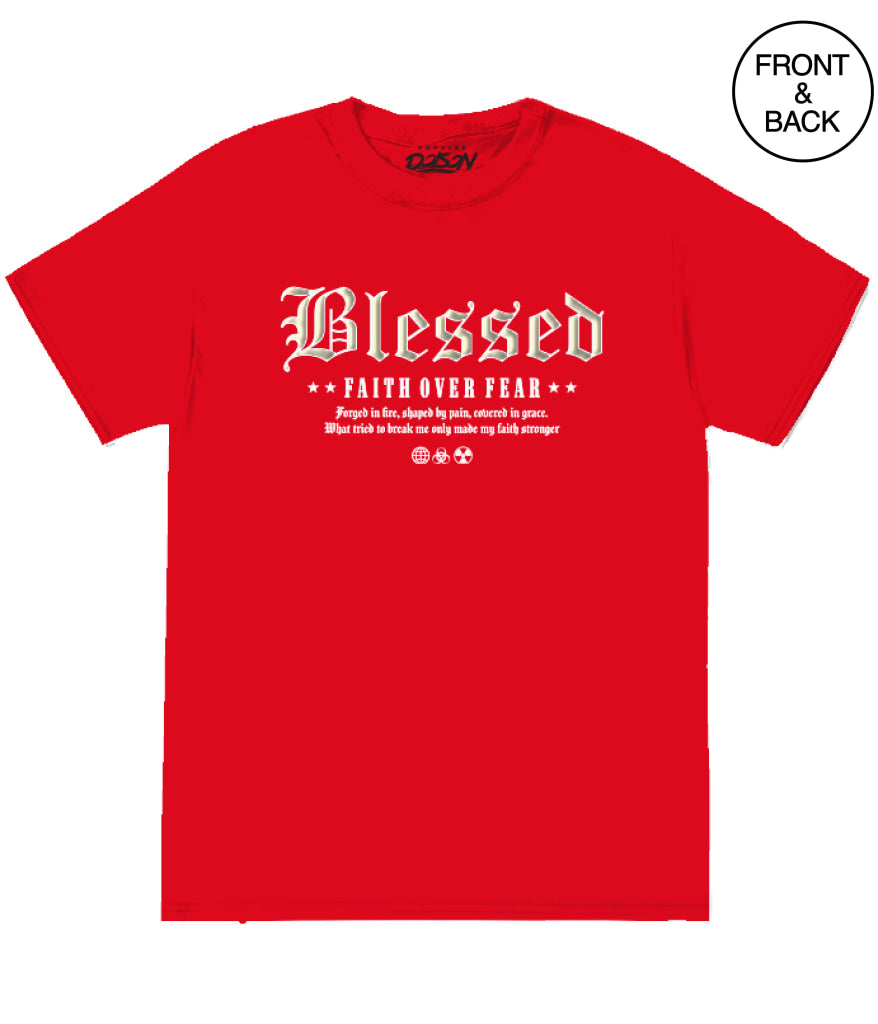 BLESSED PRAYING HANDS TEE - S / RED - Men’s Tee