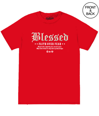 BLESSED PRAYING HANDS TEE - S / RED - Men’s Tee