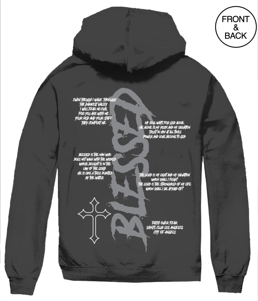 BLESSED PSALM CROSS HOODIE Men’s Hoodies and Sweatshirts
