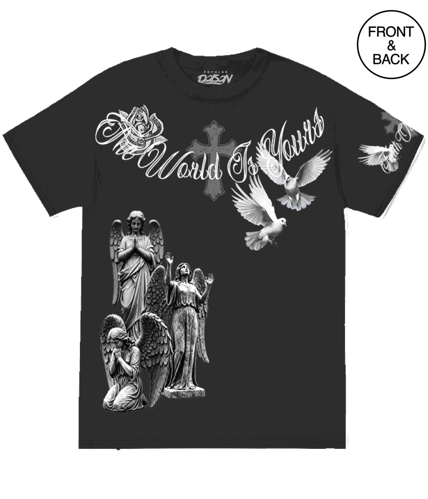 BLESSED STATUE DOVE TEE - S / BLACK - Men’s Tee