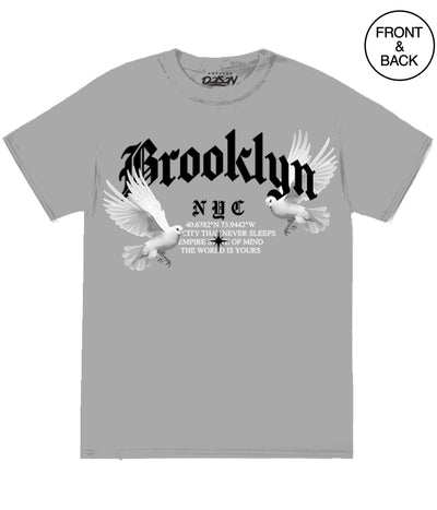 BROOKLYN DOVE TEE - S / LIGHT GREY - Men’s Tee