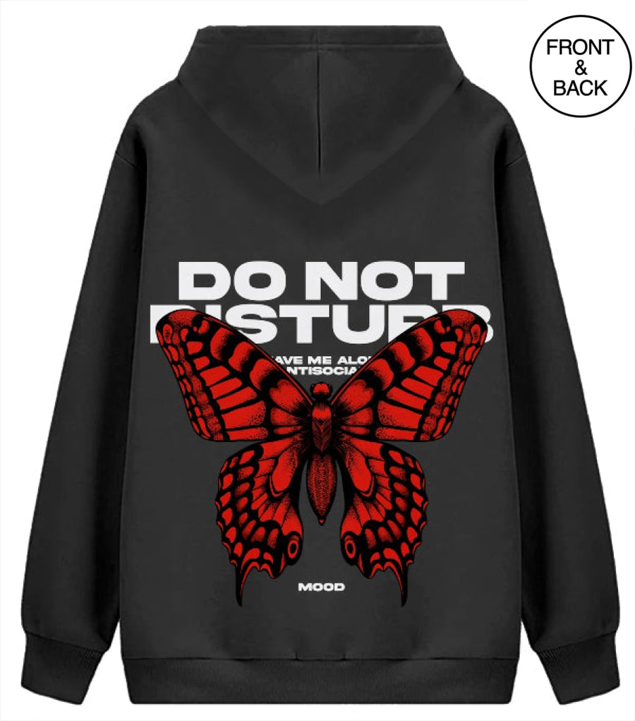 Do Not Disturb Butterfly S / Black Junior Hoodies