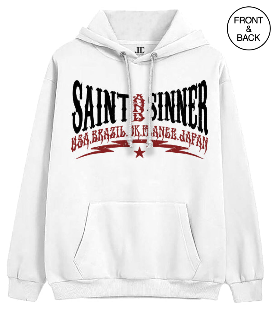 Dont Know Care Saint Sinner S / White Junior Hoodies