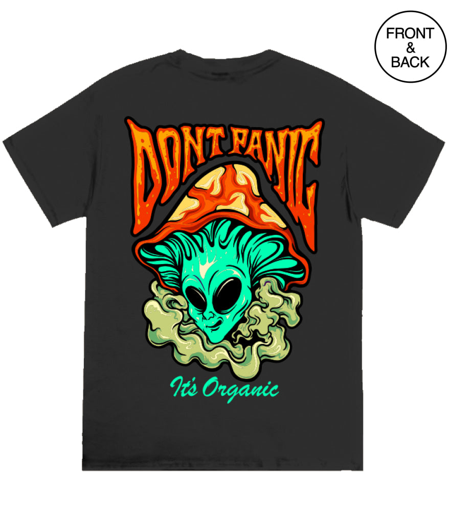 Don’t Panic Mushroom S / Black Men’s Tee