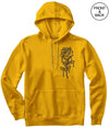 Doodle Front And Back Rose Hoodie S / Mustard Junior Hoodies