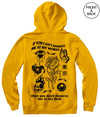 Doodle Front And Back Rose Hoodie Junior Hoodies