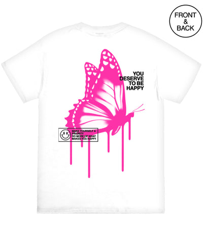 Drpping Butterfly Girls Tee