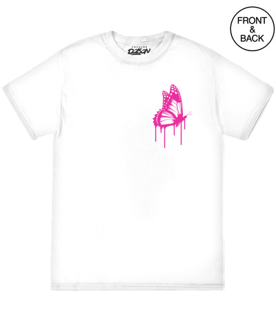 Drpping Butterfly S / White Girls Tee