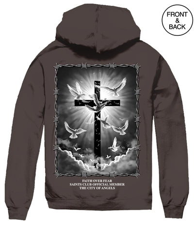 FAITH DOVES BARBED WIRE HOODIE Men’s Hoodies and Sweatshirts