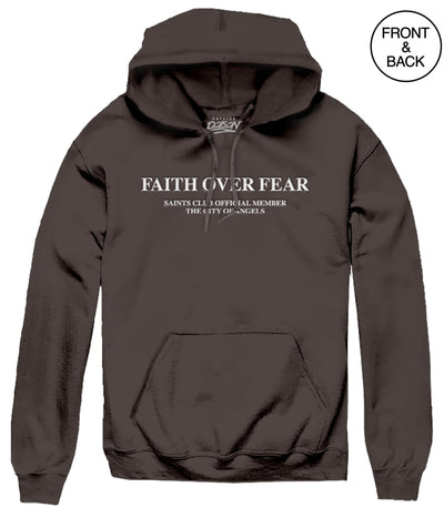 FAITH DOVES BARBED WIRE HOODIE S / DARK BROWN Men’s Hoodies and Sweatshirts