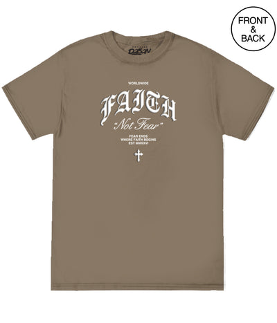 Faith Not Fear Praying Hands S / Brown Savana Men’s Tee