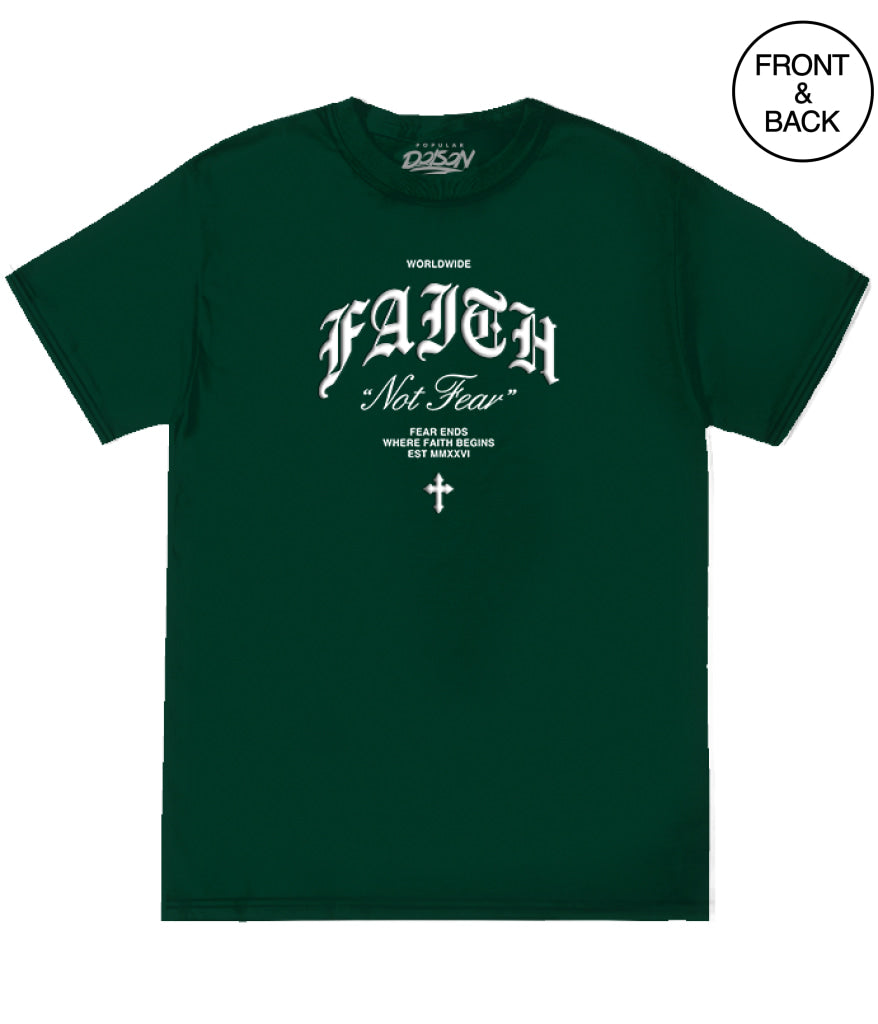 FAITH NOT FEAR PRAYING HANDS S / DARK GREEN Men’s Tee