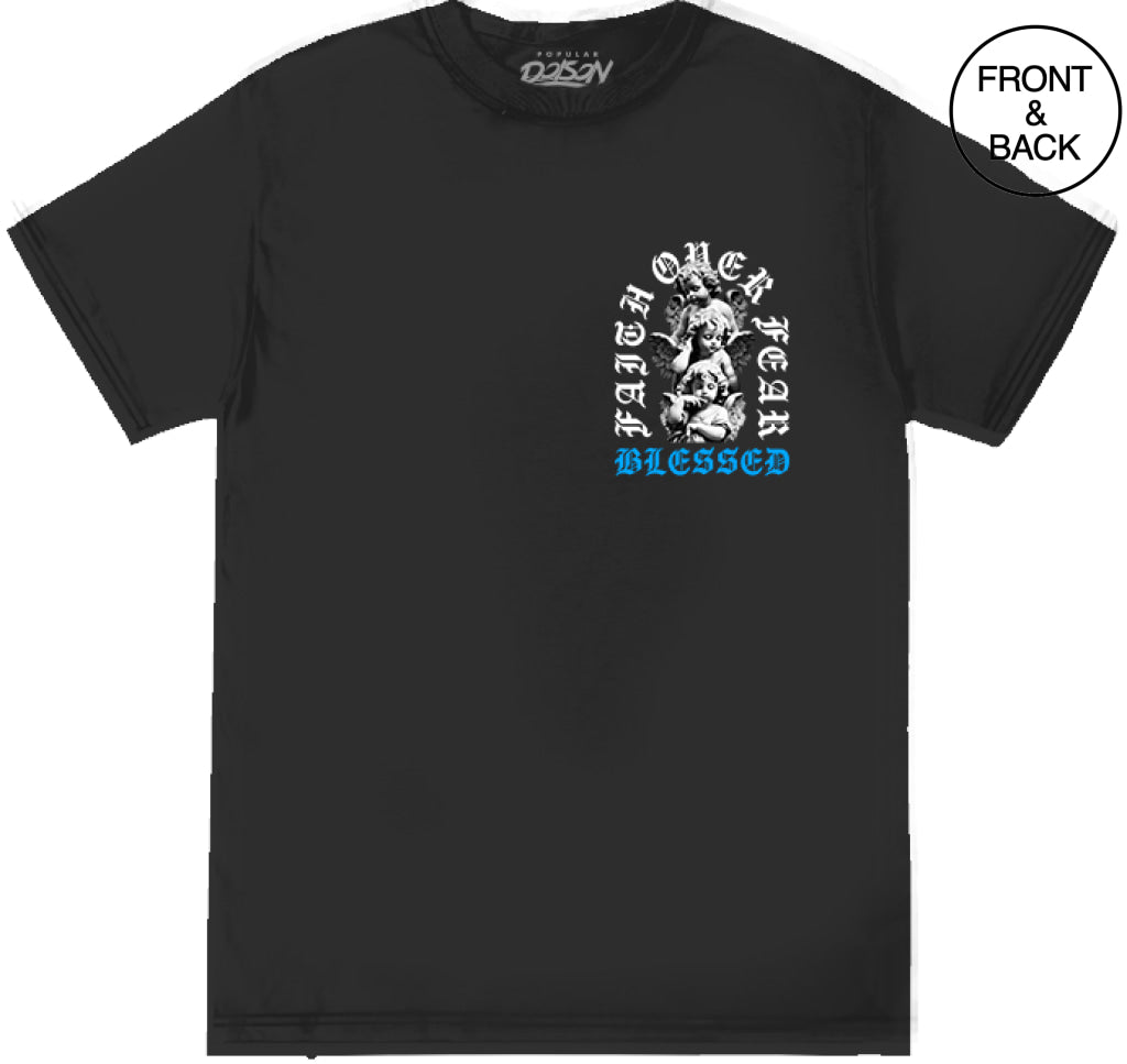 FAITH OVER FEAR ANGEELS TEE S / BLACK Men’s Tee