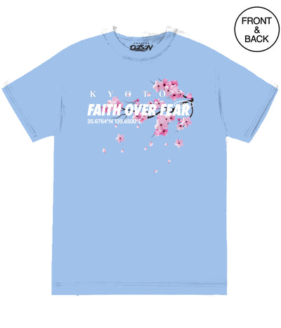 Faith over Fear Cherry Blossom - S / LIGHT BLUE - Men’s Tee
