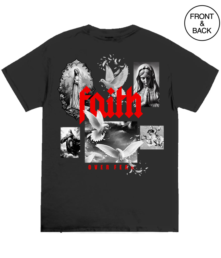 FAITH OVER FEAR COLLAGE S / BLACK Men’s Tee