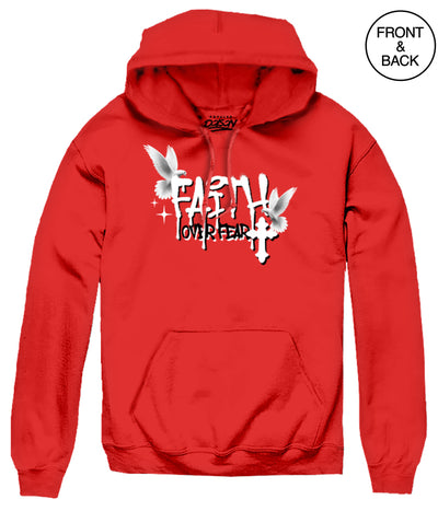 Faith Over Fear Collage S / Red Men’s Hoodies And Sweatshirts