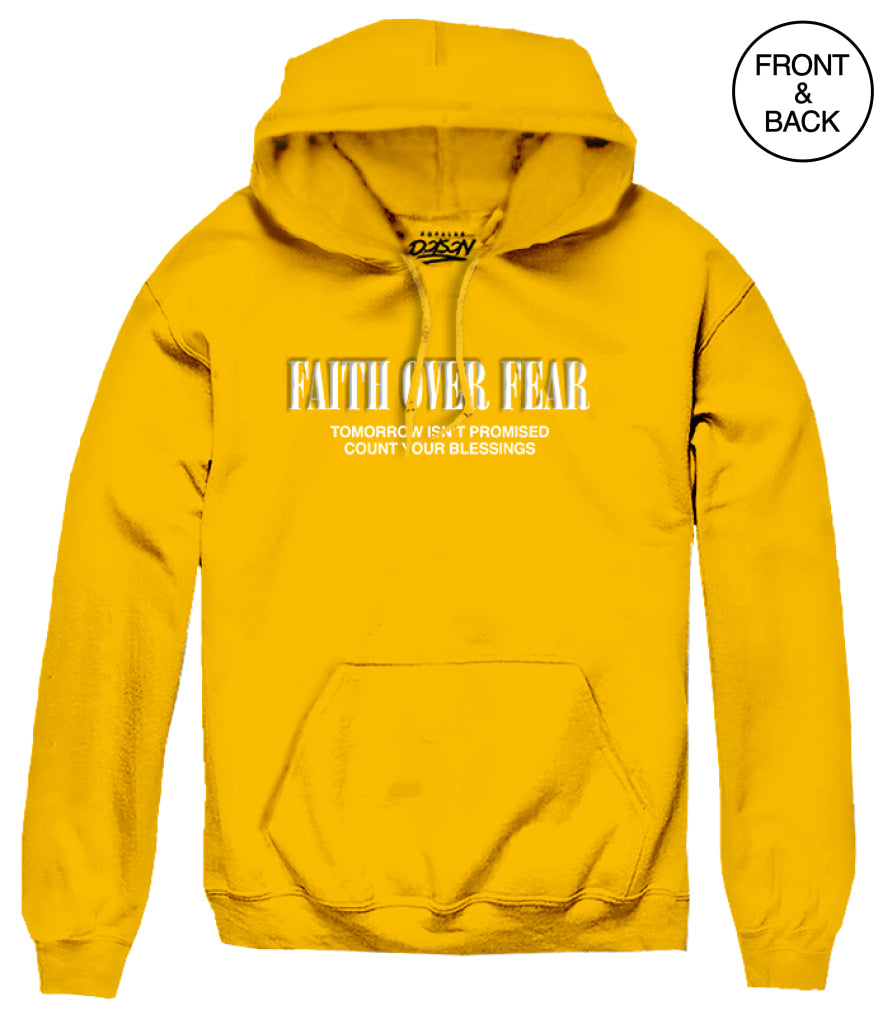 Faith Over Fear Dove Hood S / Gold Men’s Hoodies And Sweatshirts