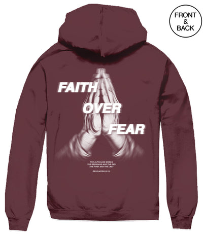 FAITH OVER FEAR HANDS HOODIE Men’s Hoodies and Sweatshirts