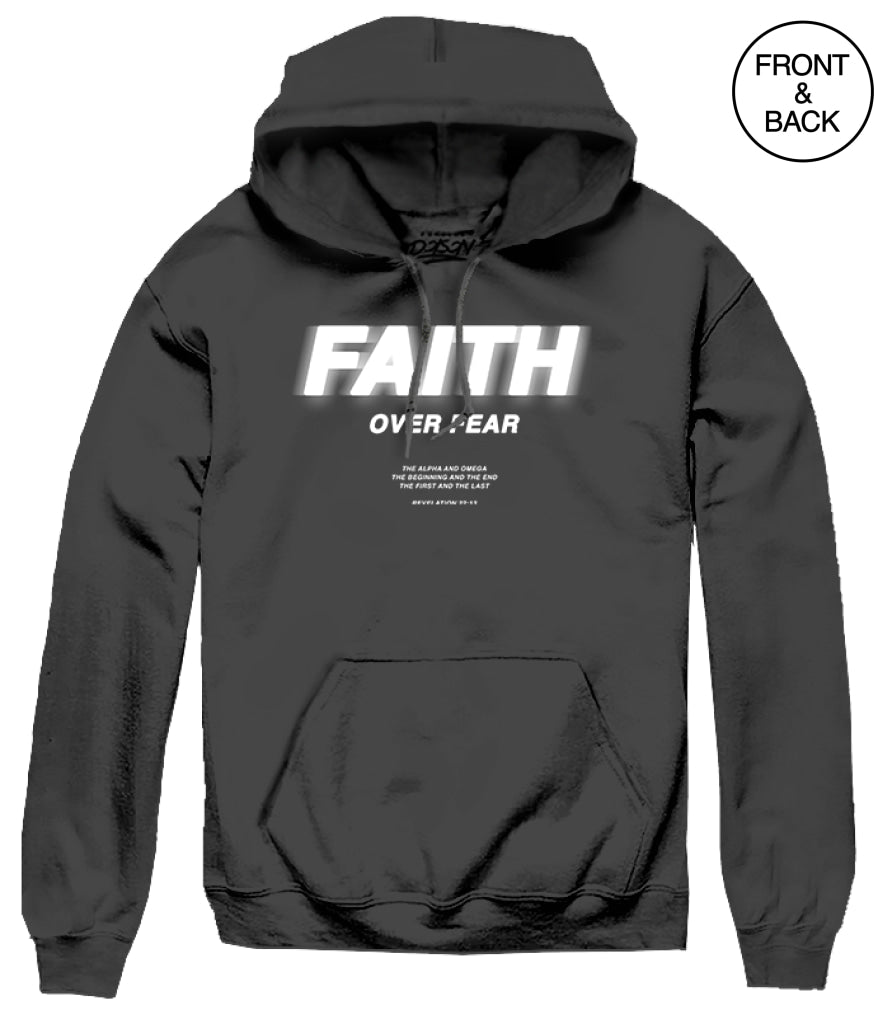 FAITH OVER FEAR HANDS HOODIE S / BLACK Men’s Hoodies and Sweatshirts