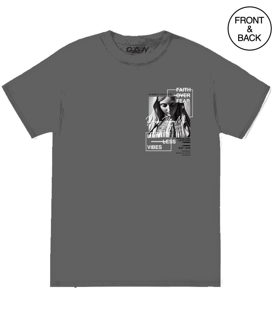 FAITH OVER FEAR PRAY FOR ME TEE - S / CHARCOAL - Men’s Tee
