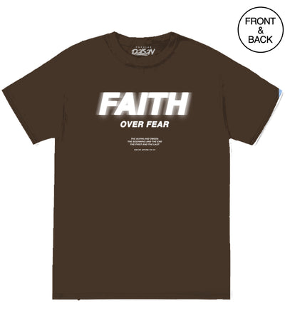 FAITH OVER FEAR PRAYING HANDS - S / DARK BROWN - Men’s Tee